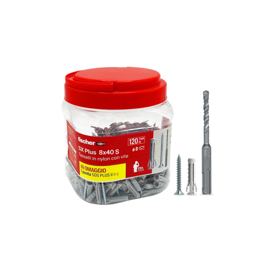 BARATTOLO TASS NYLON C/VITI SXP 8S 120PZ